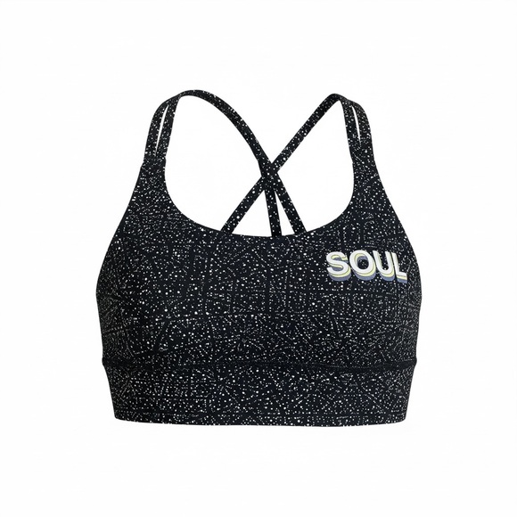 lululemon athletica Other - lululemon athletica x soulcycle Black and White Speckled Sports Bra Size 4